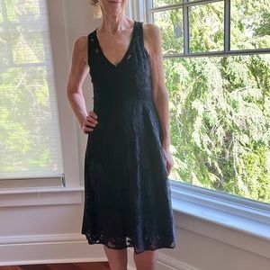 Nanette Lepore elegant fully lined knee length dress.  Size 8. Lower back hem.